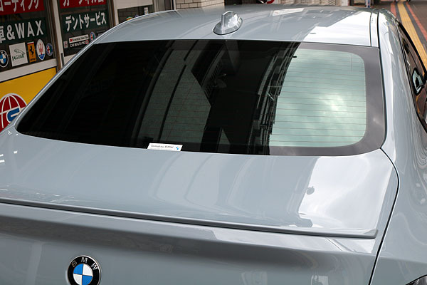 BMW220iにリヤガラスにカーフィルム、、クアンタム19施工済み右後方からの画像