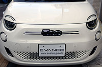 FIAT500Eのボディコーティングとガラスルーフに断熱フィルムナノセラミック35施工事例画像集 東京 浅草 エヴァンス
