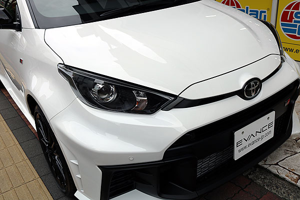 GR YARISにボディコーティング済みフロント部分画像