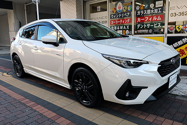 コーティング済みスバル インプレッサ右前からの画像