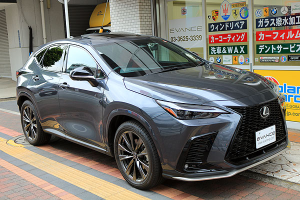 LEXUS NX350h 前方からのカーフィルム施工済み画像